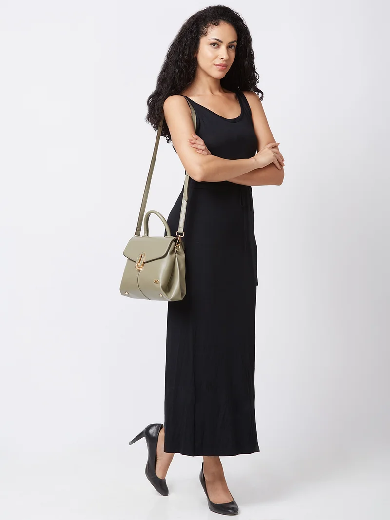 globus  Globus Women Olive Solid Casual Handheld Bag  | Best Price UAE